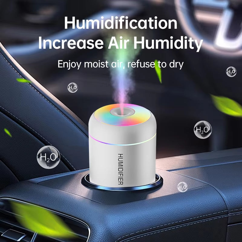 180ML Mini USB Electric Aroma Diffuser and Humidifier with Essential Oil Purification and Ambient Lighting for Home, Car, and Bedroom